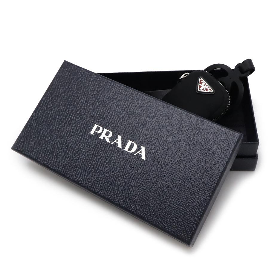 PRADA プラダ スマートフォンケース スマホケース ホルダー ポーチ付き ラバー ナイロン NERO ブラック シルバー金具 国内ブティック購入品 1ZT001 | PRADA | 05