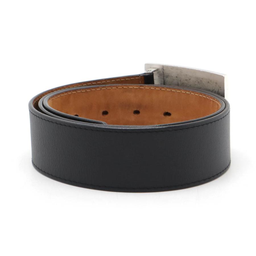 LOUIS VUITTON ルイ ヴィトン サンチュール ジーンズ ベルト レザー ブラック 黒 メンズ シルバー金具 #90 M6812U | LOUIS VUITTON | 01