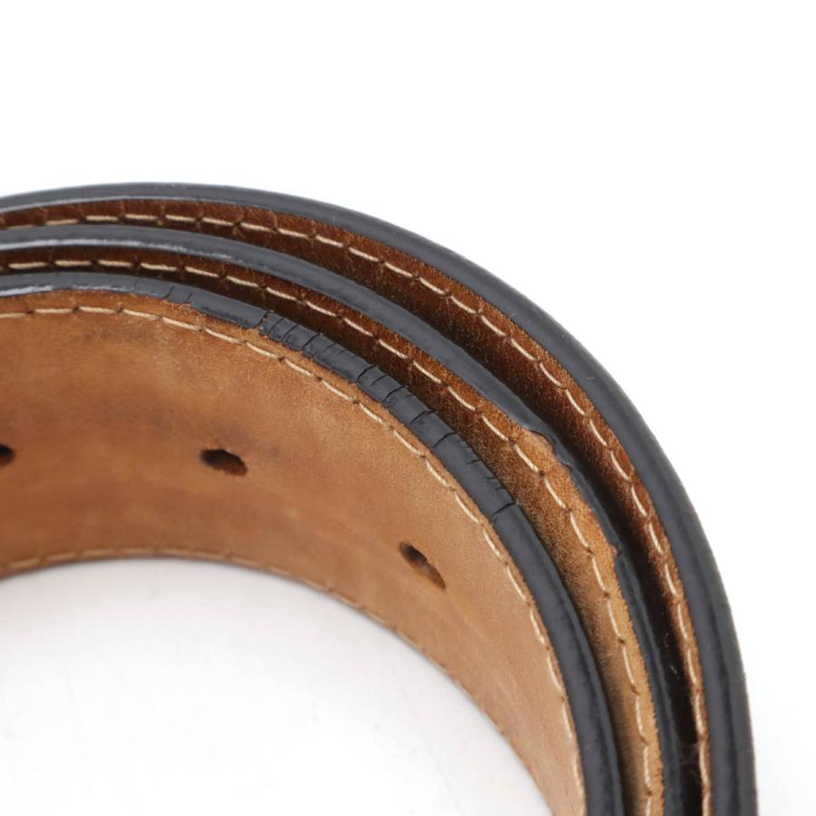 LOUIS VUITTON ルイ ヴィトン サンチュール ジーンズ ベルト レザー ブラック 黒 メンズ シルバー金具 #90 M6812U | LOUIS VUITTON | 02