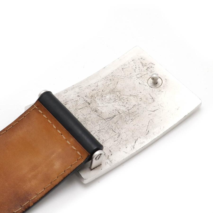 LOUIS VUITTON ルイ ヴィトン サンチュール ジーンズ ベルト レザー ブラック 黒 メンズ シルバー金具 #90 M6812U | LOUIS VUITTON | 04