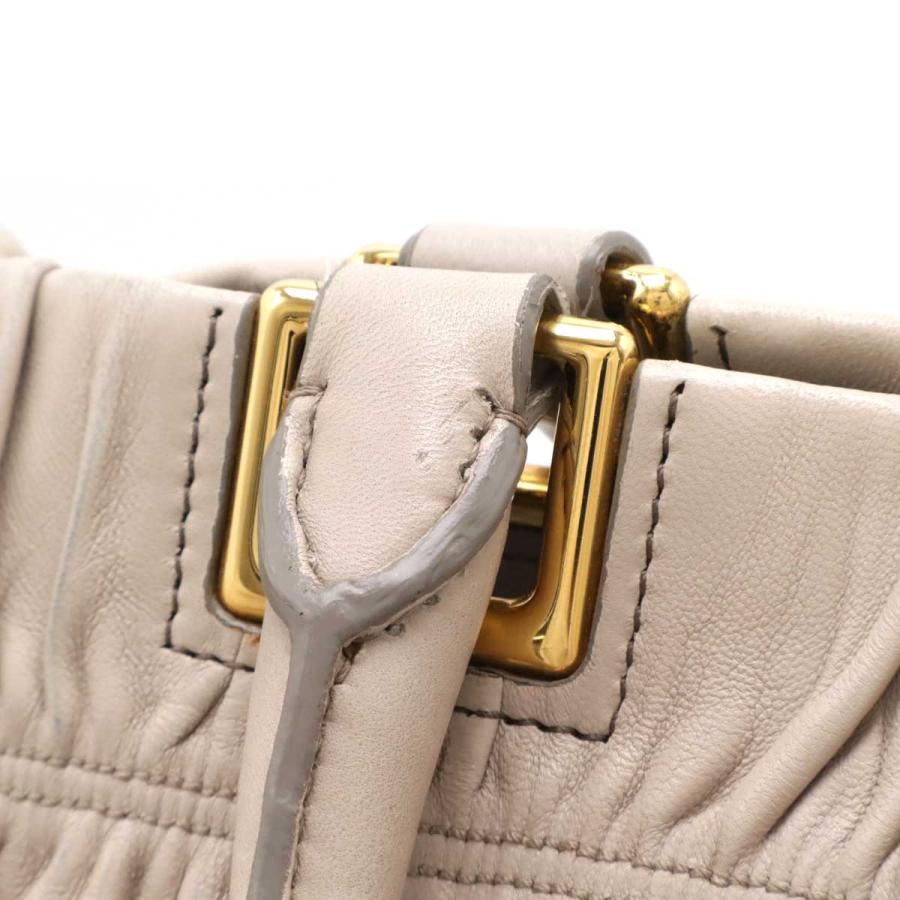 PRADA プラダ ゴーフル ギャザー トートバッグ ハンドバッグ 2WAY ショルダーバッグ 斜め掛け レザー ペールピンク ゴールド金具 BN1336 | PRADA | 04