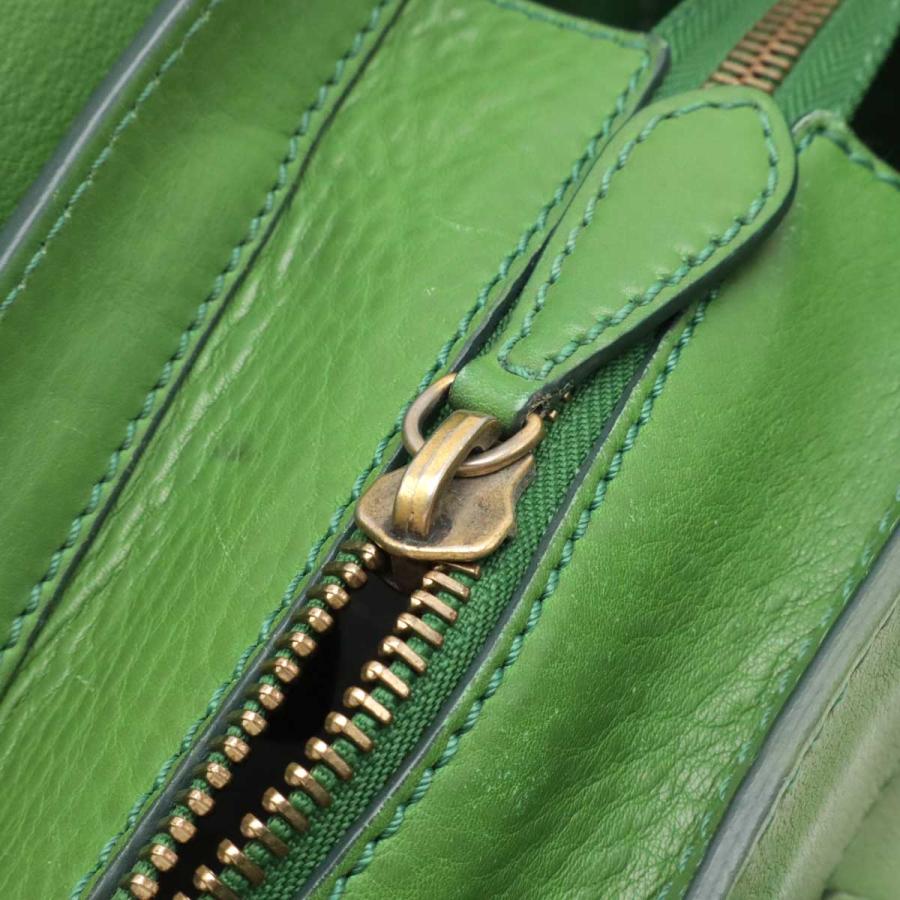 セリーヌ・ラゲージ・ミニショッパー・グリーン CELINE / セリーヌ | ラゲージ マイクロショッパー ハンドバッグ