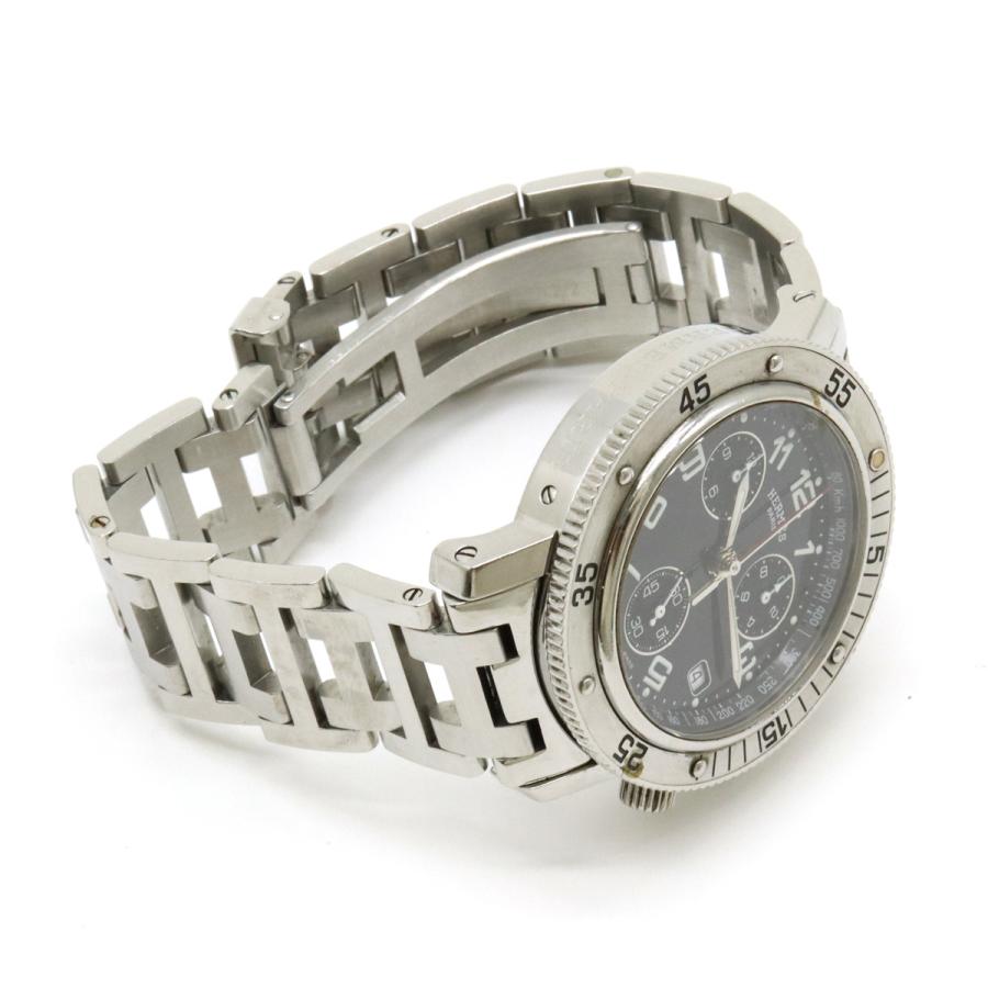 HERMES エルメス クリッパーダイバー クロノグラフ デイト ブラック文字盤 メンズ クォーツ 腕時計 CL2.910 | HERMES | 02