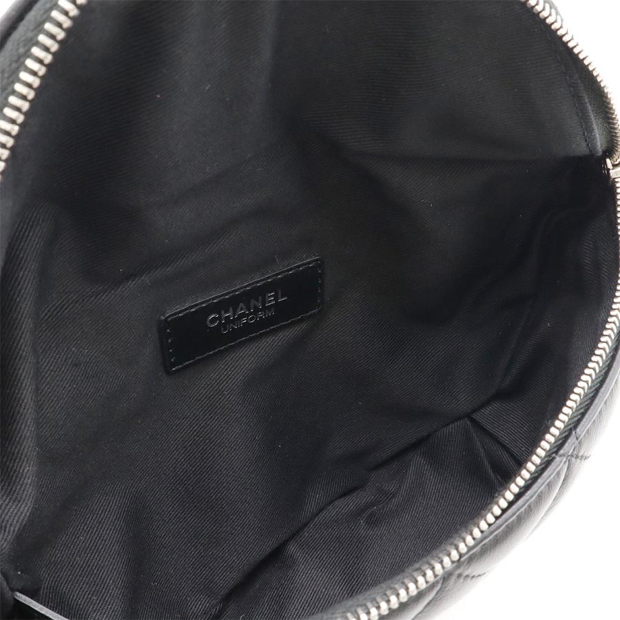 CHANEL シャネル マトラッセ ベルトバッグ ボディバッグ ウエストポーチ 非売品 スタッフ用 ラムスキン レザー ブラック 黒 シルバー金具 | CHANEL | 04