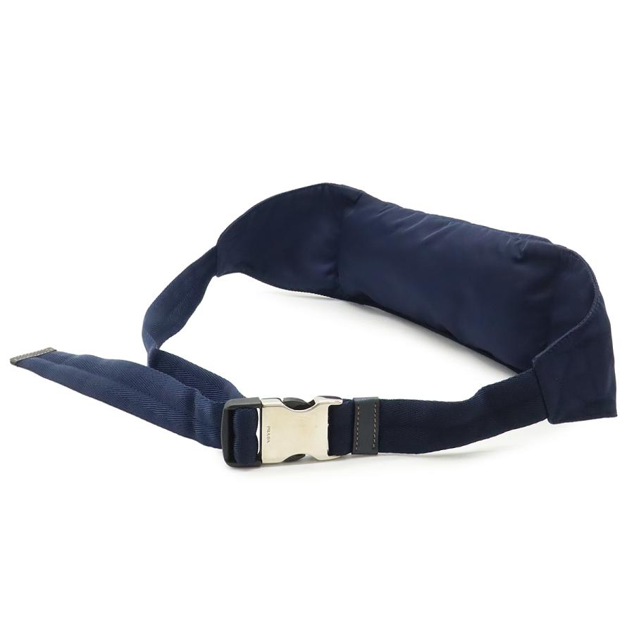 PRADA プラダ トライアングルロゴ ウエストバッグ ウエストポーチ ボディバッグ ヒップバッグ ナイロン BALTICO ネイビー 紺 シルバー金具 VA0180 | PRADA | 01