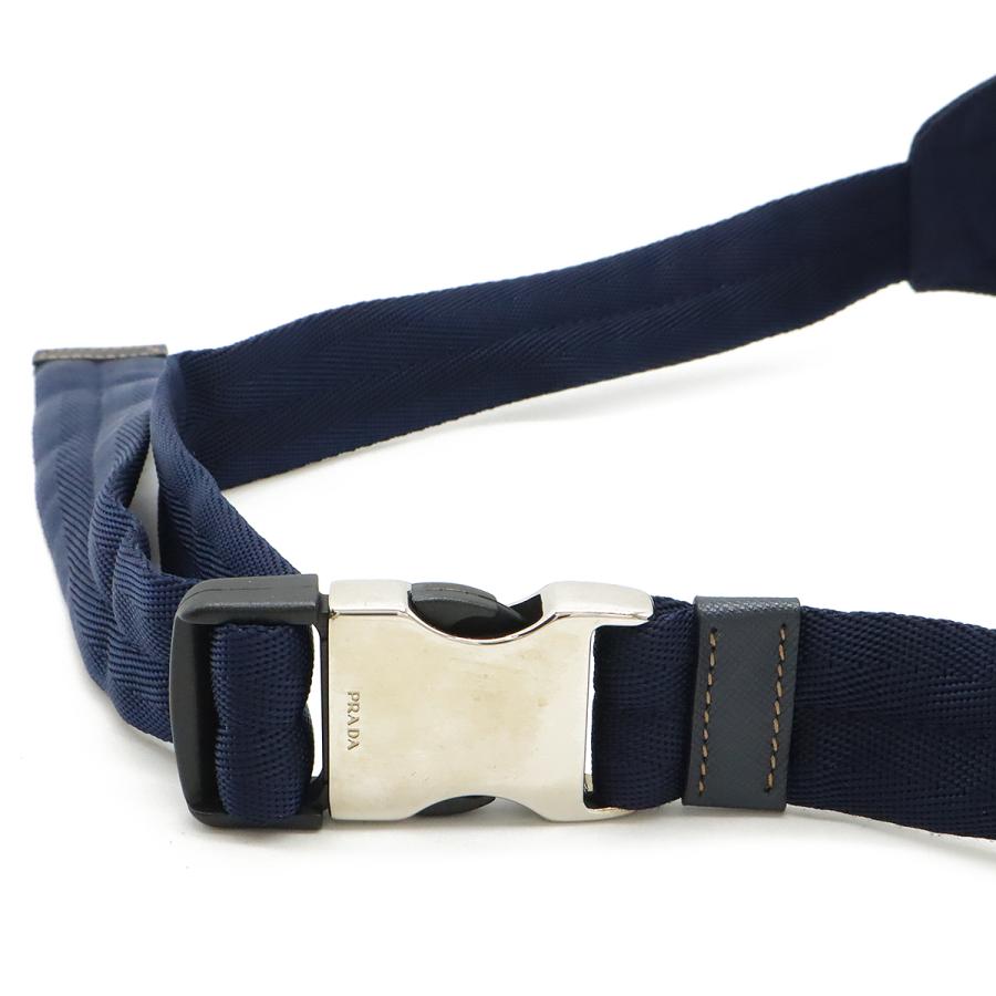 PRADA プラダ トライアングルロゴ ウエストバッグ ウエストポーチ ボディバッグ ヒップバッグ ナイロン BALTICO ネイビー 紺 シルバー金具 VA0180 | PRADA | 03