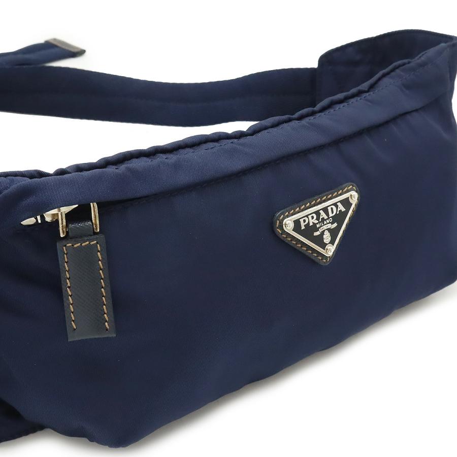 PRADA プラダ トライアングルロゴ ウエストバッグ ウエストポーチ ボディバッグ ヒップバッグ ナイロン BALTICO ネイビー 紺 シルバー金具 VA0180 | PRADA | 04