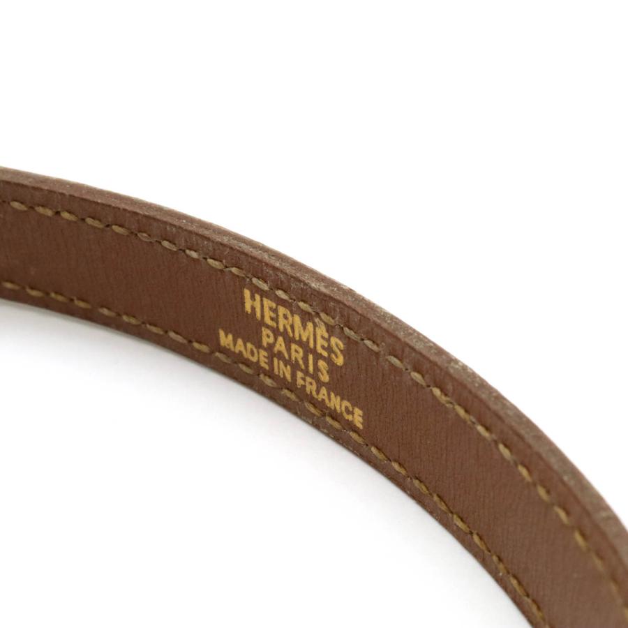 HERMES エルメス ケリー ドゥブルトゥール ブレスレット 2連ブレス 2重巻き レザー ブラウン 茶 ギロッシュ金具 GP ゴールド金具 □G刻印 | HERMES | 05
