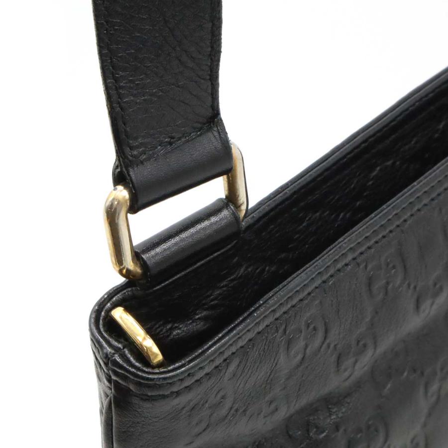 GUCCI グッチ グッチシマ ショルダーバッグ クロスボディ 斜め掛け レザー ブラック 黒 シルバー金具 201446 | GUCCI | 03
