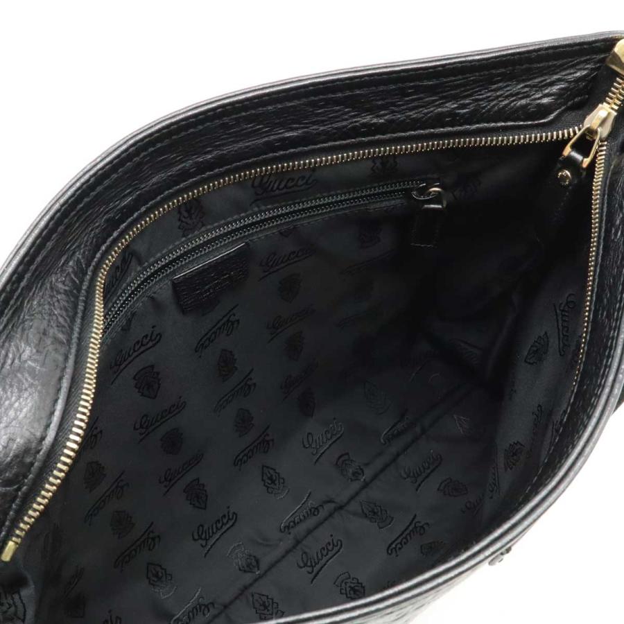 GUCCI グッチ グッチシマ ショルダーバッグ クロスボディ 斜め掛け レザー ブラック 黒 シルバー金具 201446 | GUCCI | 06