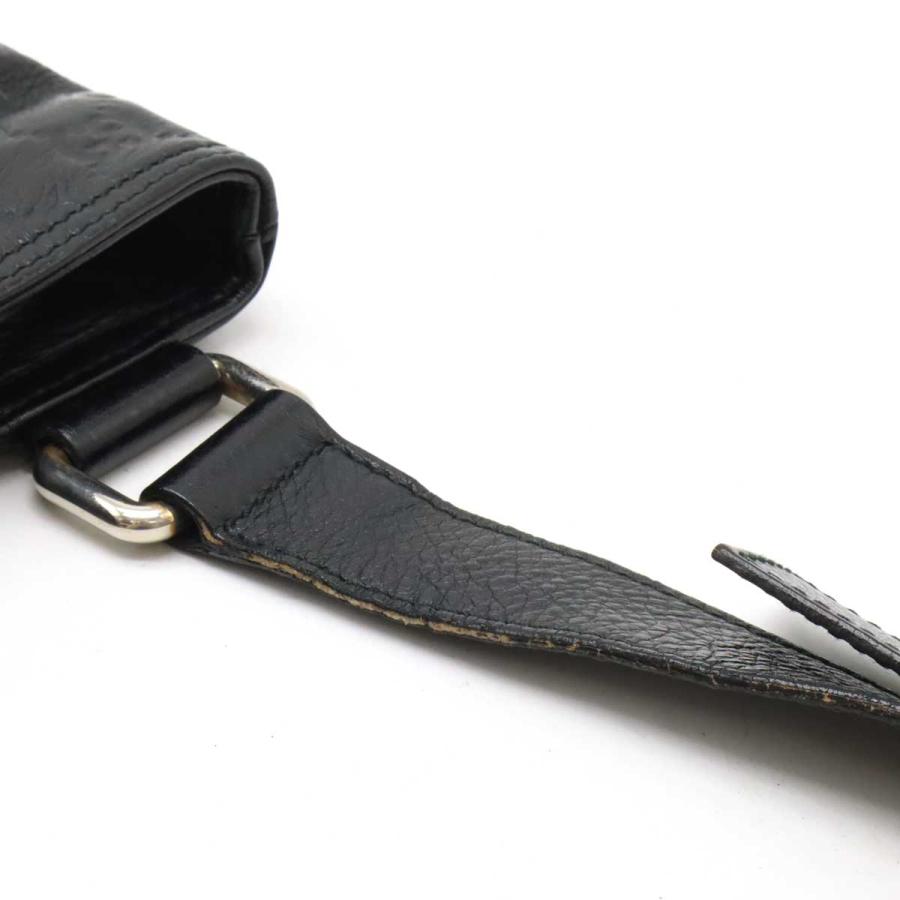 GUCCI グッチ グッチシマ ショルダーバッグ クロスボディ 斜め掛け レザー ブラック 黒 シルバー金具 201446 | GUCCI | 07