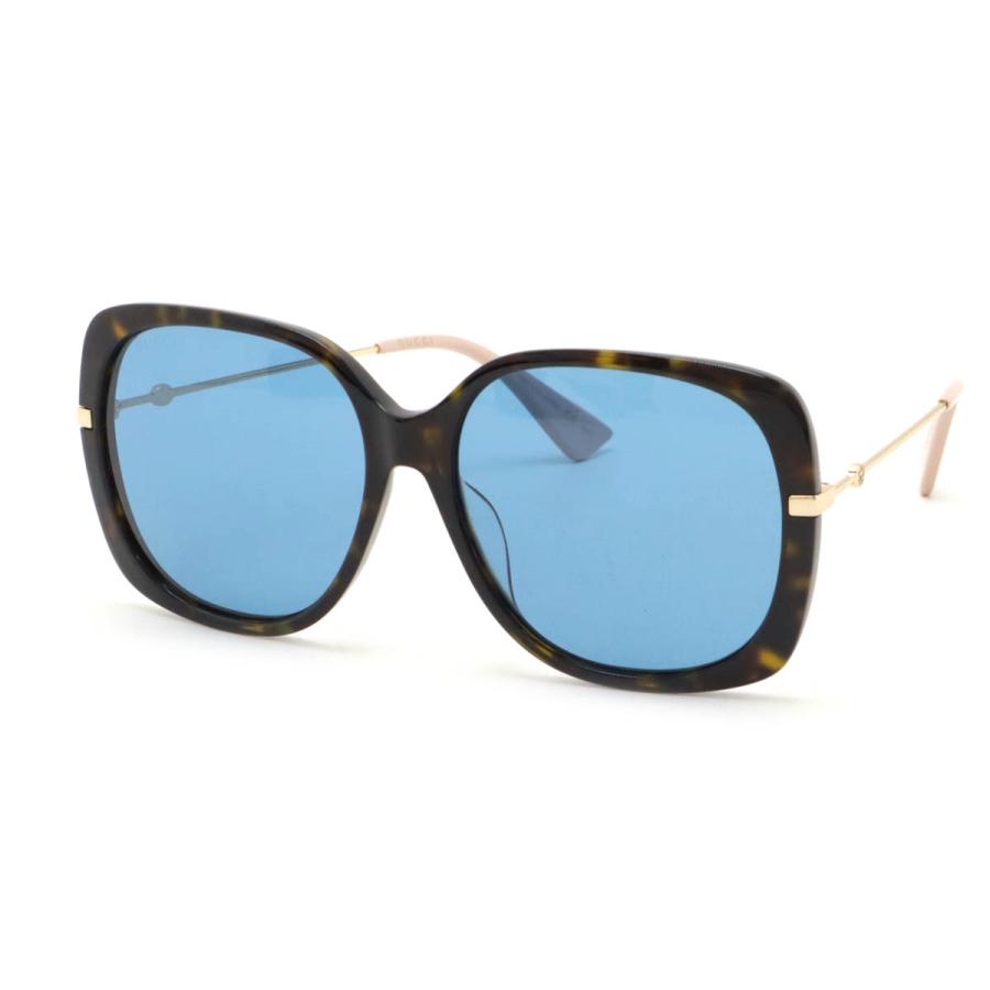 GUCCI グッチ インターロッキングG サングラス アイウェア バタフライシェイプ ビー ハチ 蜂 ブルー 青 ハバナ ブラウン系マーブル GG0511SA | GUCCI