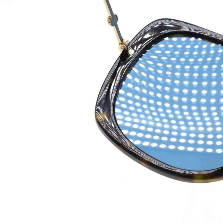 GUCCI グッチ インターロッキングG サングラス アイウェア バタフライシェイプ ビー ハチ 蜂 ブルー 青 ハバナ ブラウン系マーブル GG0511SA | GUCCI | 03