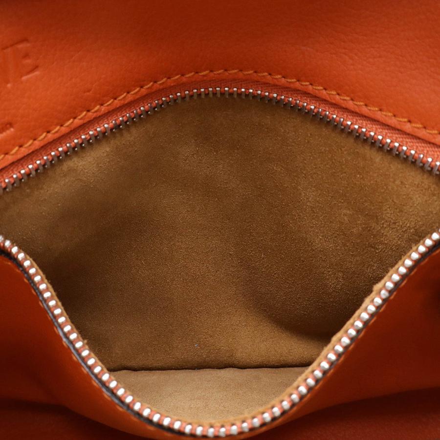 LOEWE ロエベ アマソナ75 スモール アナグラム ハンドバッグ ミニバッグ 2WAY ショルダーバッグ レザー オレンジ シルバー金具 | LOEWE | 08