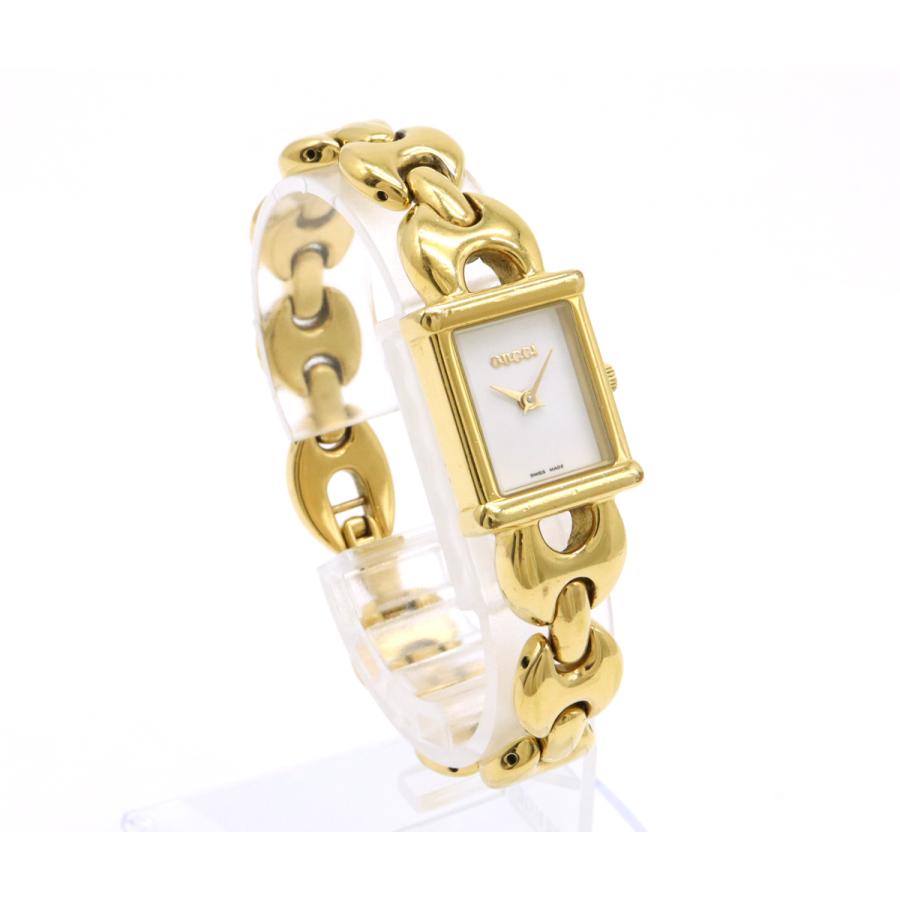 GUCCI グッチ ホワイト文字盤 GP レディース QZ クォーツ 腕時計 1800L　替えベルト２本 | GUCCI | 02