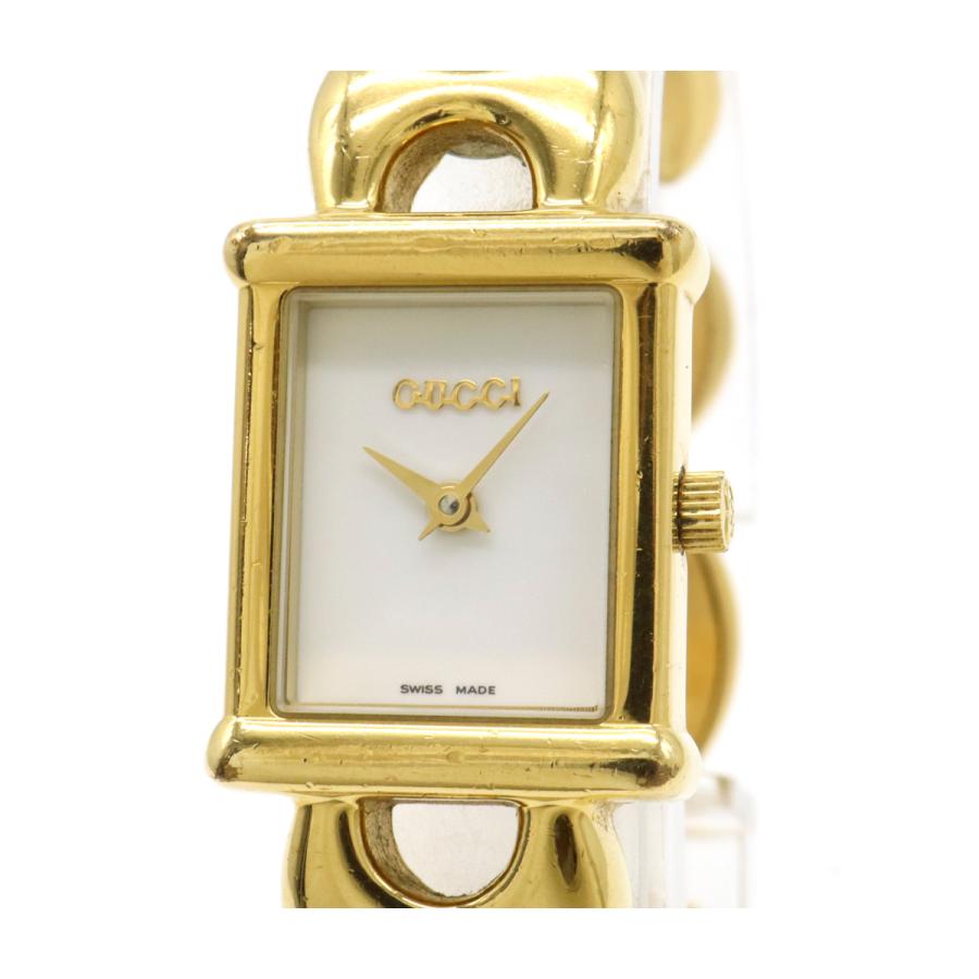 GUCCI グッチ ホワイト文字盤 GP レディース QZ クォーツ 腕時計 1800L　替えベルト２本 | GUCCI | 03