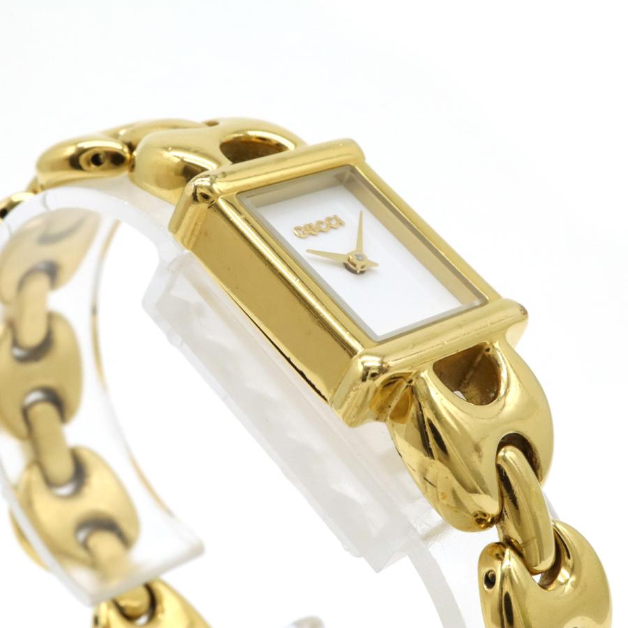 GUCCI グッチ ホワイト文字盤 GP レディース QZ クォーツ 腕時計 1800L　替えベルト２本 | GUCCI | 04