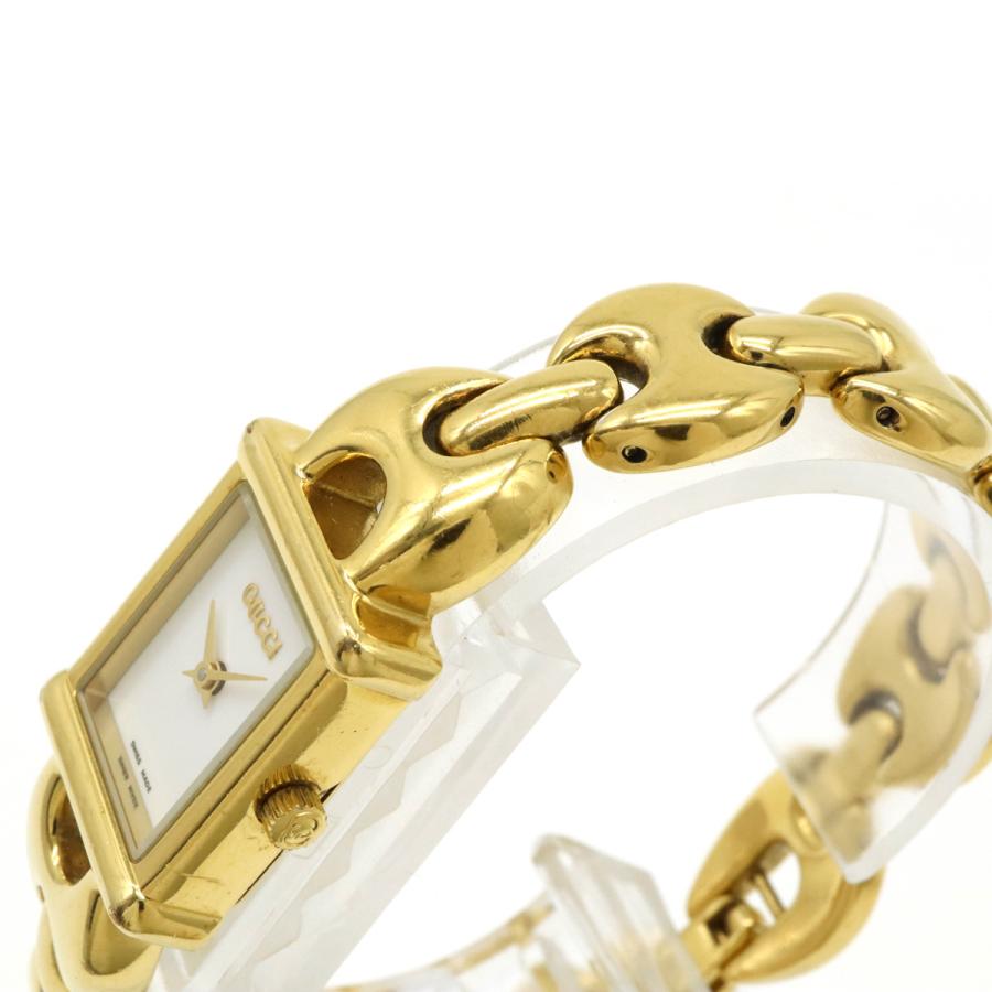 GUCCI グッチ ホワイト文字盤 GP レディース QZ クォーツ 腕時計 1800L　替えベルト２本 | GUCCI | 05