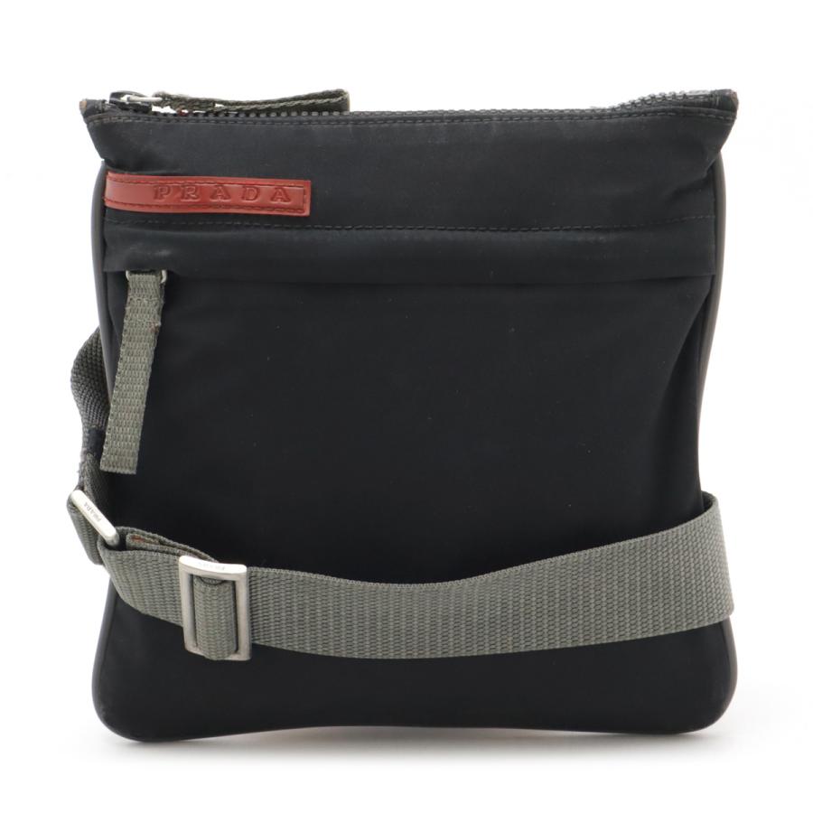 PRADA プラダ プラダスポーツ スポーツライン ショルダーバッグ ポシェット 斜め掛け ナイロン NERO 黒 ブラック グレー 4VA337 | PRADA