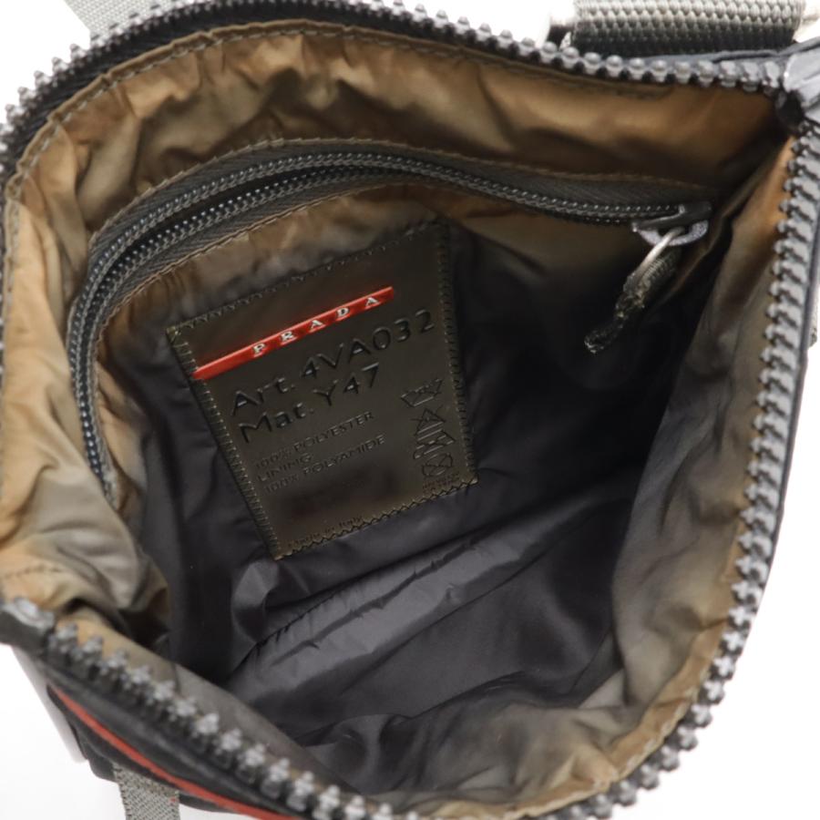 PRADA プラダ プラダスポーツ スポーツライン ショルダーバッグ ポシェット 斜め掛け ナイロン NERO 黒 ブラック グレー 4VA337 | PRADA | 05