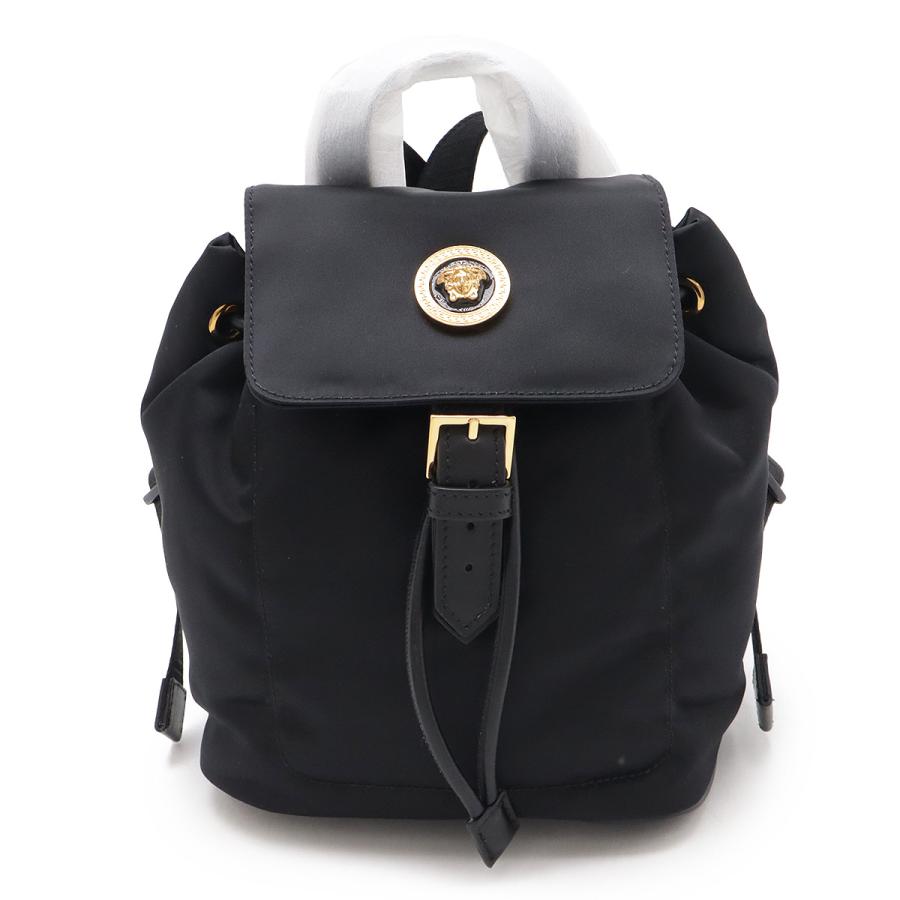 美品　Versace ベルサーチ　メデューサブラック ナイロンリュック 楽天市場】ヴェルサーチ バックパック メデューサ ロゴ ナイロン