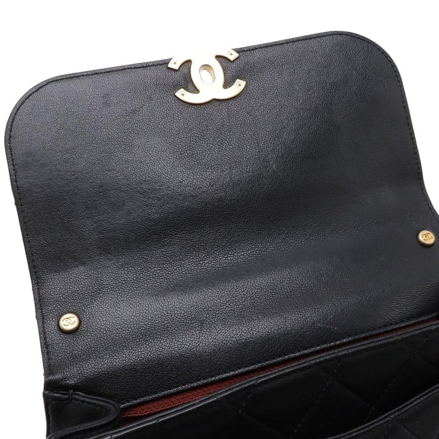 CHANEL シャネル CHANEL19 マトラッセ トップハンドル ハンドバッグ 2WAY チェーンショルダー ショルダーバッグ レザー ブラック 黒 | CHANEL | 07