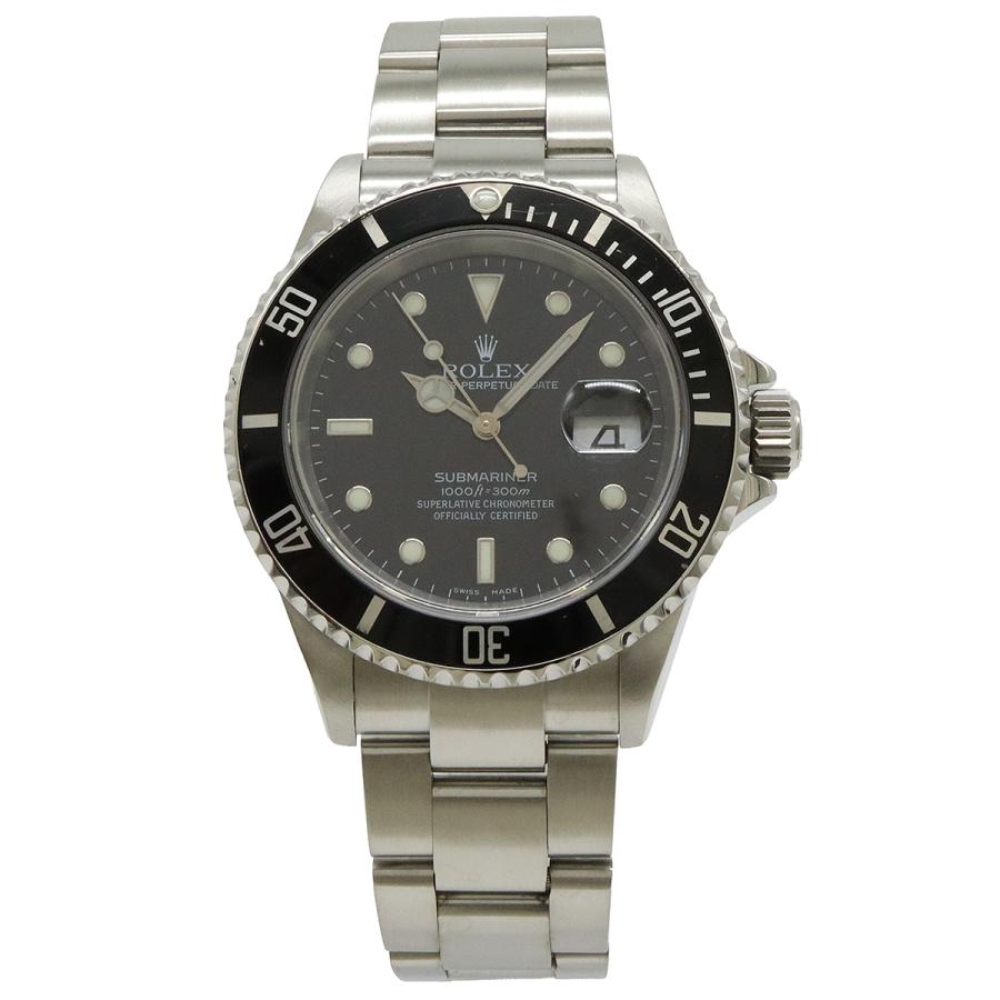 ROLEX ロレックス サブマリーナ デイト ブラック文字盤 SS D番 メンズ AT オートマ 腕時計 16610 | ROLEX