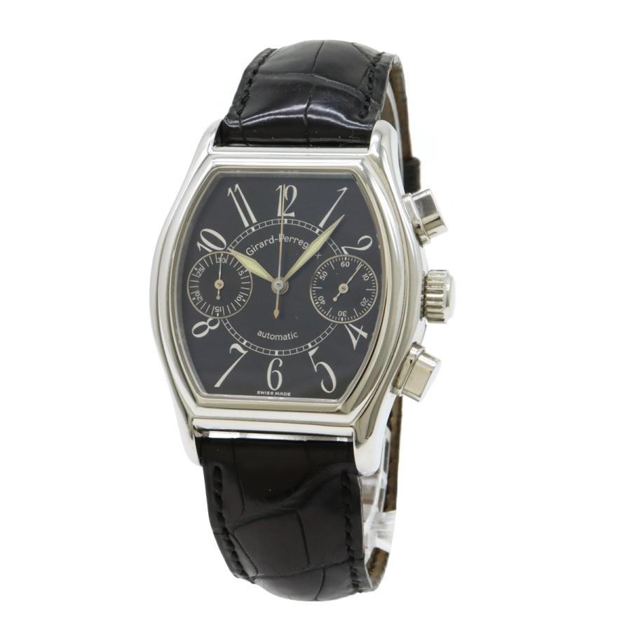 GIRARD-PERREGAUX ジラール ペルゴ リシュビル クロノグラフ ブラック文字盤 SS メンズ AT オートマ 腕時計 27500.0.11　6156 GIRARD-PERREGAUX ジラール ペルゴ リシュビル クロノグラフ ブラック
