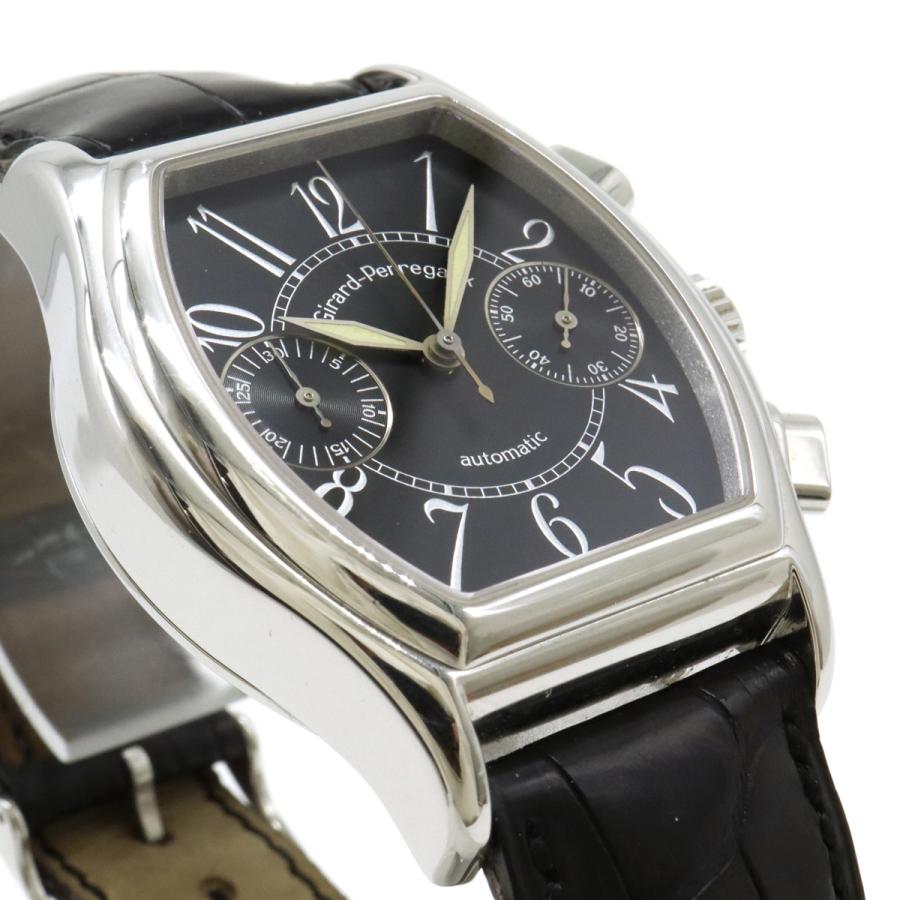 GIRARD-PERREGAUX ジラール ペルゴ リシュビル クロノグラフ ブラック文字盤 SS メンズ AT オートマ 腕時計 27500.0.11　6156 |  | 03