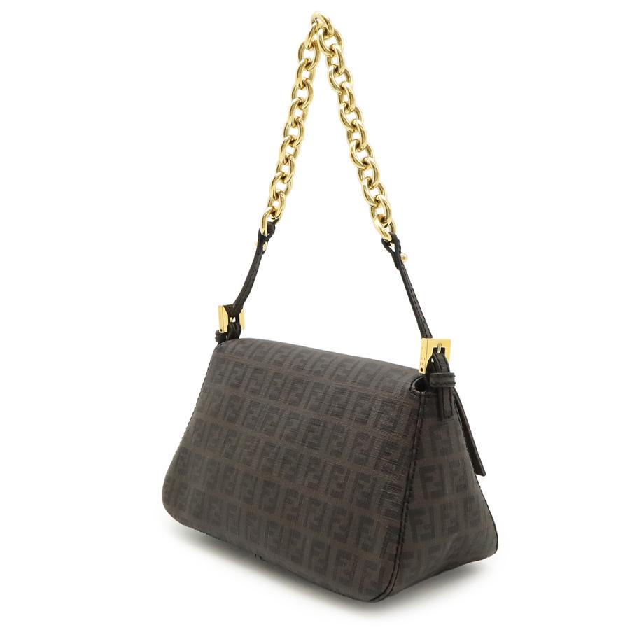 FENDI フェンディ ズッキーノ ズッカ柄 マンマバケット ハンドバッグ ミニバッグ PVC ダークブラウン 茶 ブラック 黒 8BR180 | FENDI | 01