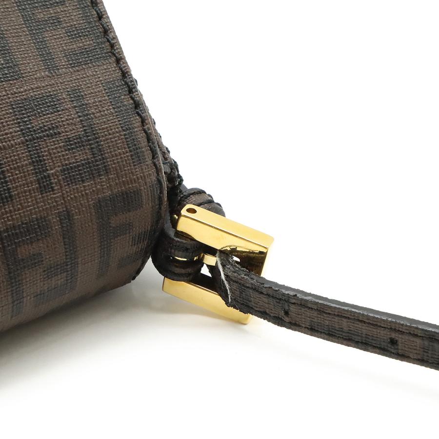 FENDI フェンディ ズッキーノ ズッカ柄 マンマバケット ハンドバッグ ミニバッグ PVC ダークブラウン 茶 ブラック 黒 8BR180 | FENDI | 05