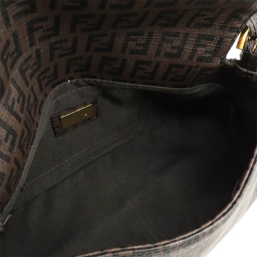 FENDI フェンディ ズッキーノ ズッカ柄 マンマバケット ハンドバッグ ミニバッグ PVC ダークブラウン 茶 ブラック 黒 8BR180 | FENDI | 06