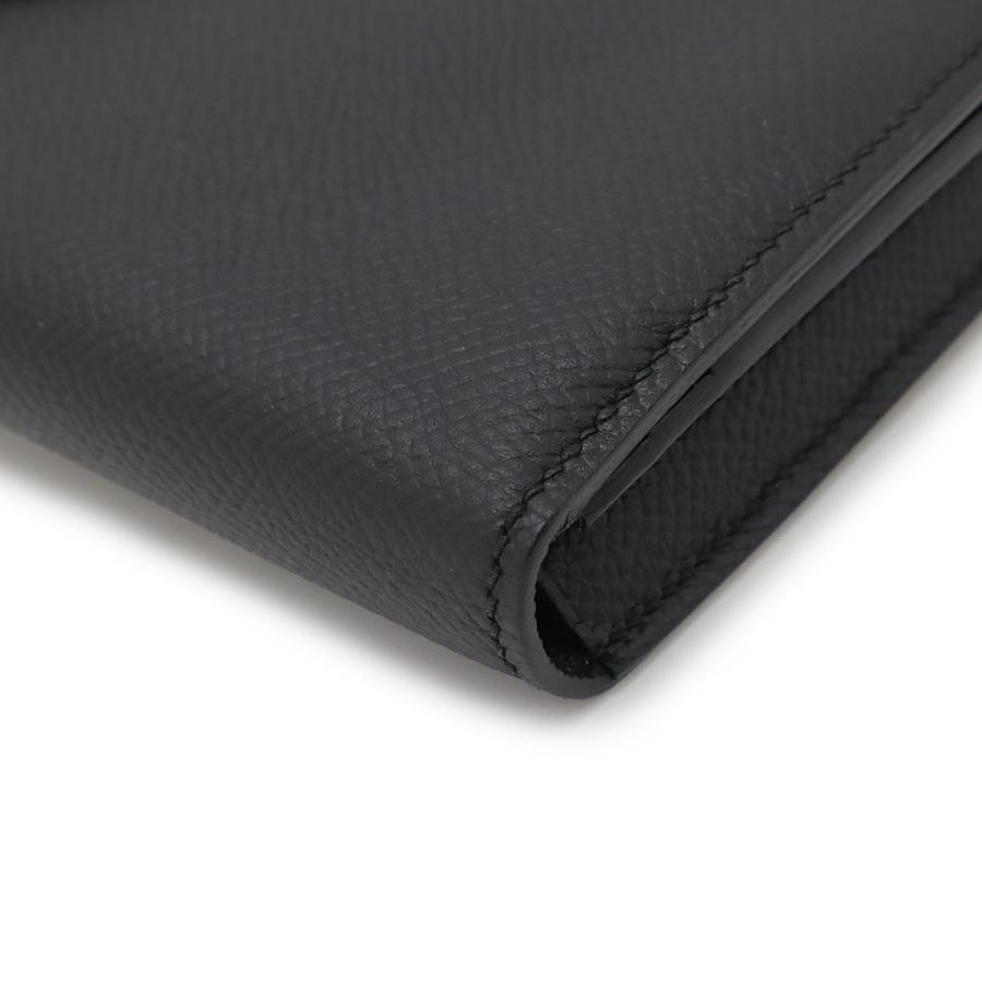 HERMES エルメス ベアンスフレ 2つ折長財布 二つ折り長財布 ヴォーエプソン レザー ブラック 黒 シルバー金具 T刻印 | HERMES | 02