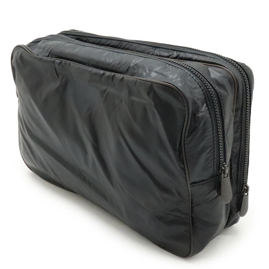 BOTTEGA VENETA ボッテガ ヴェネタ ボッテガベネタ セカンドバッグ クラッチバッグ トラベルポーチ ナイロン レザー ブラック 黒 | BOTTEGA VENETA | 01