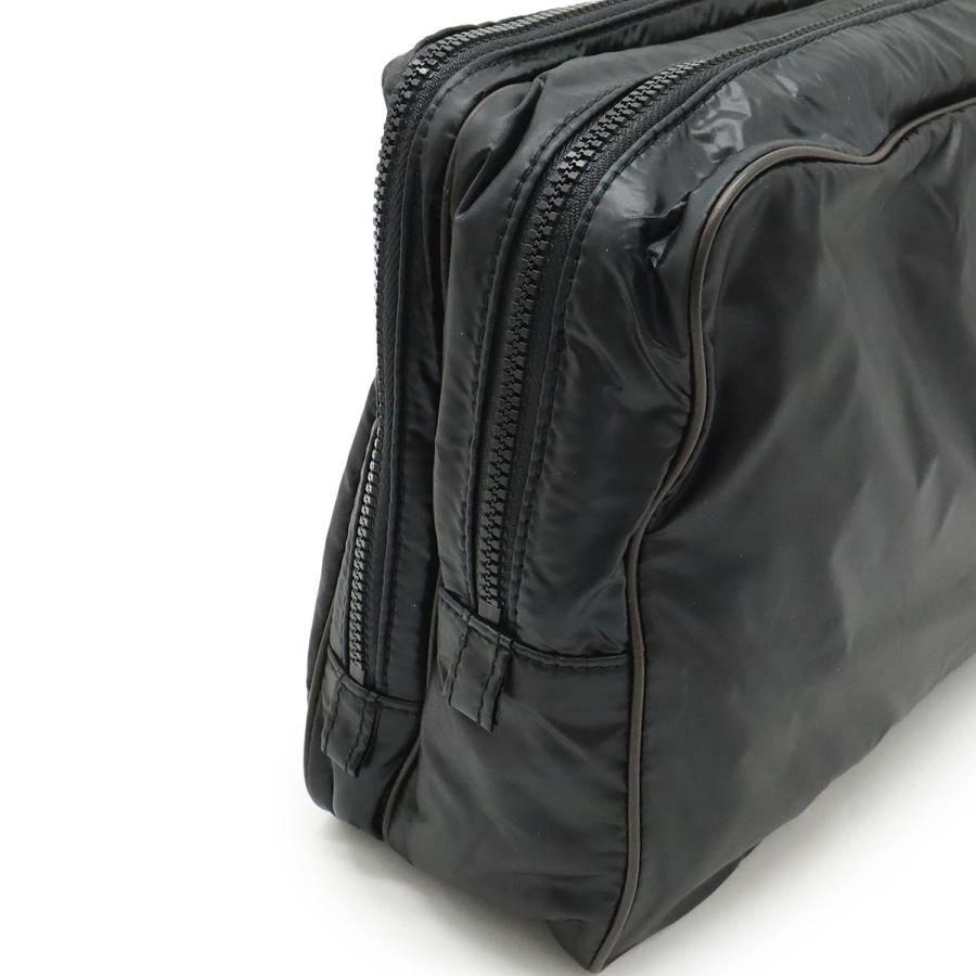 BOTTEGA VENETA ボッテガ ヴェネタ ボッテガベネタ セカンドバッグ クラッチバッグ トラベルポーチ ナイロン レザー ブラック 黒 | BOTTEGA VENETA | 03