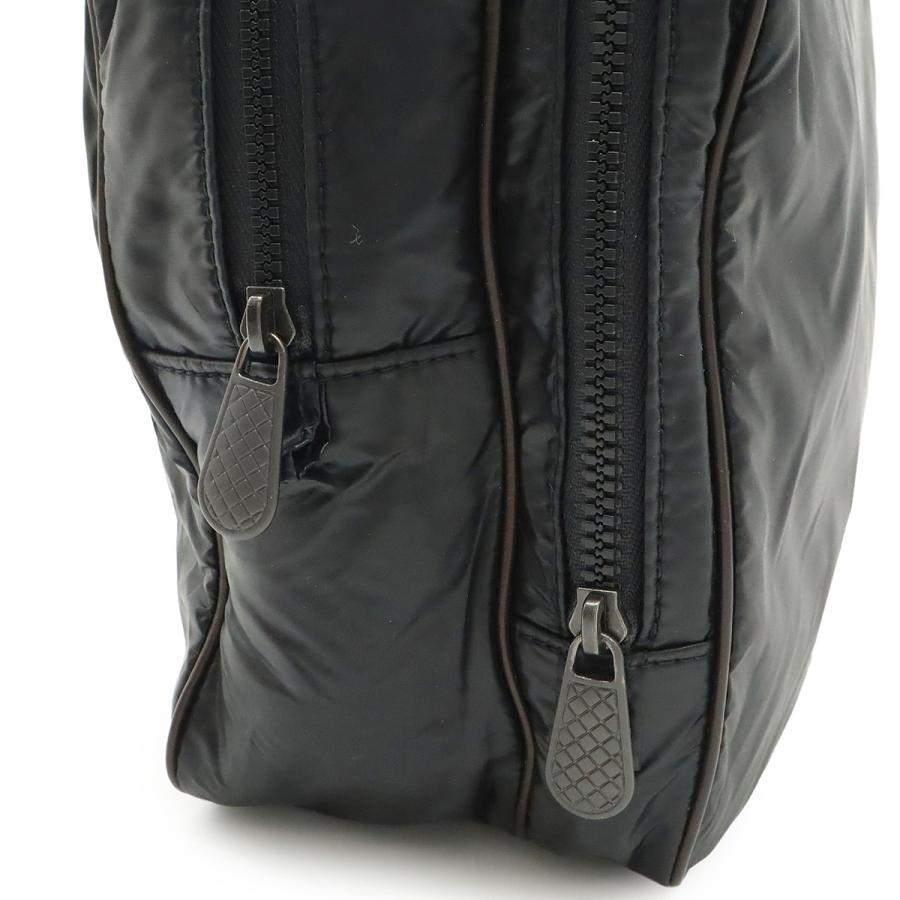 BOTTEGA VENETA ボッテガ ヴェネタ ボッテガベネタ セカンドバッグ クラッチバッグ トラベルポーチ ナイロン レザー ブラック 黒 | BOTTEGA VENETA | 04