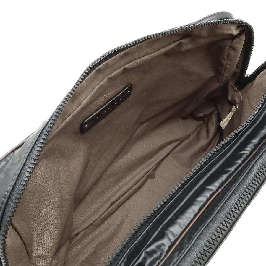 BOTTEGA VENETA ボッテガ ヴェネタ ボッテガベネタ セカンドバッグ クラッチバッグ トラベルポーチ ナイロン レザー ブラック 黒 | BOTTEGA VENETA | 05