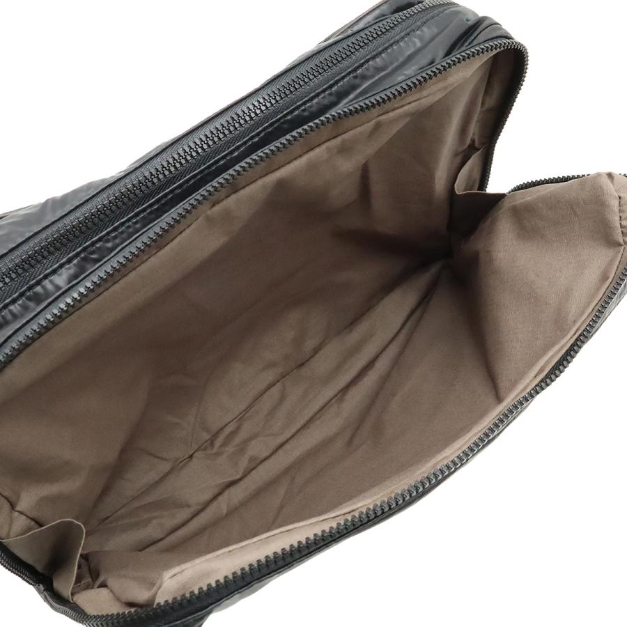 BOTTEGA VENETA ボッテガ ヴェネタ ボッテガベネタ セカンドバッグ クラッチバッグ トラベルポーチ ナイロン レザー ブラック 黒 | BOTTEGA VENETA | 06