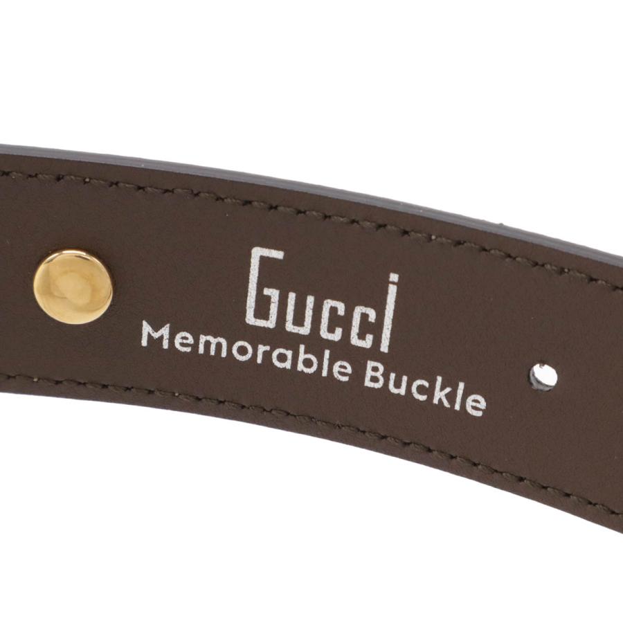 GUCCI グッチ GGスプリーム Gスクエア Gバックル ベルト PVC レザー スタースタッズ ベージュ ダークブラウン #80 710090 | GUCCI | 06