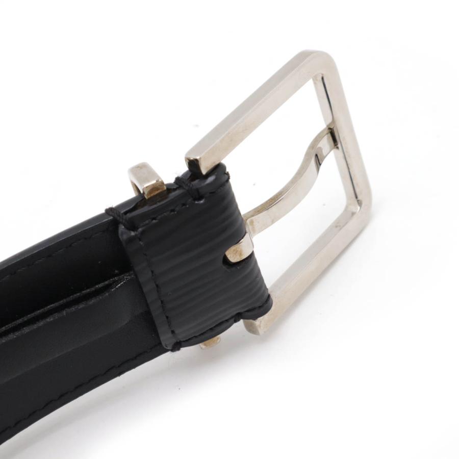 LOUIS VUITTON ルイ ヴィトン エピ サンチュール ギンザ ベルト ノワール 黒 ブラック #90 シルバー金具 M9758U | LOUIS VUITTON | 03