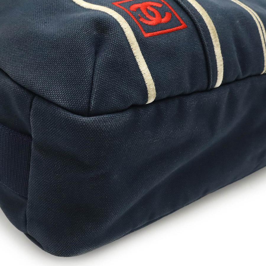 CHANEL シャネル スポーツライン ココマーク ショルダーバッグ メッセンジャーバッグ 斜め掛け キャンバス ネイビー 紺 レッド 赤 ホワイト 白 | CHANEL | 02