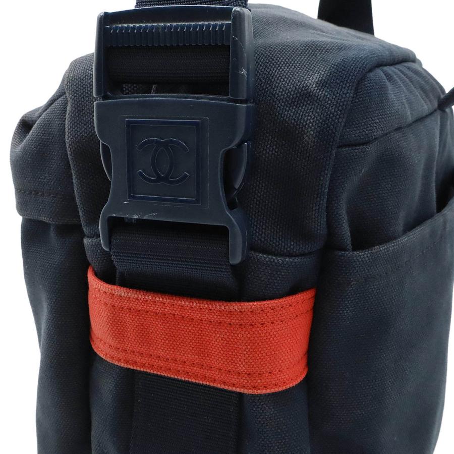CHANEL シャネル スポーツライン ココマーク ショルダーバッグ メッセンジャーバッグ 斜め掛け キャンバス ネイビー 紺 レッド 赤 ホワイト 白 | CHANEL | 04