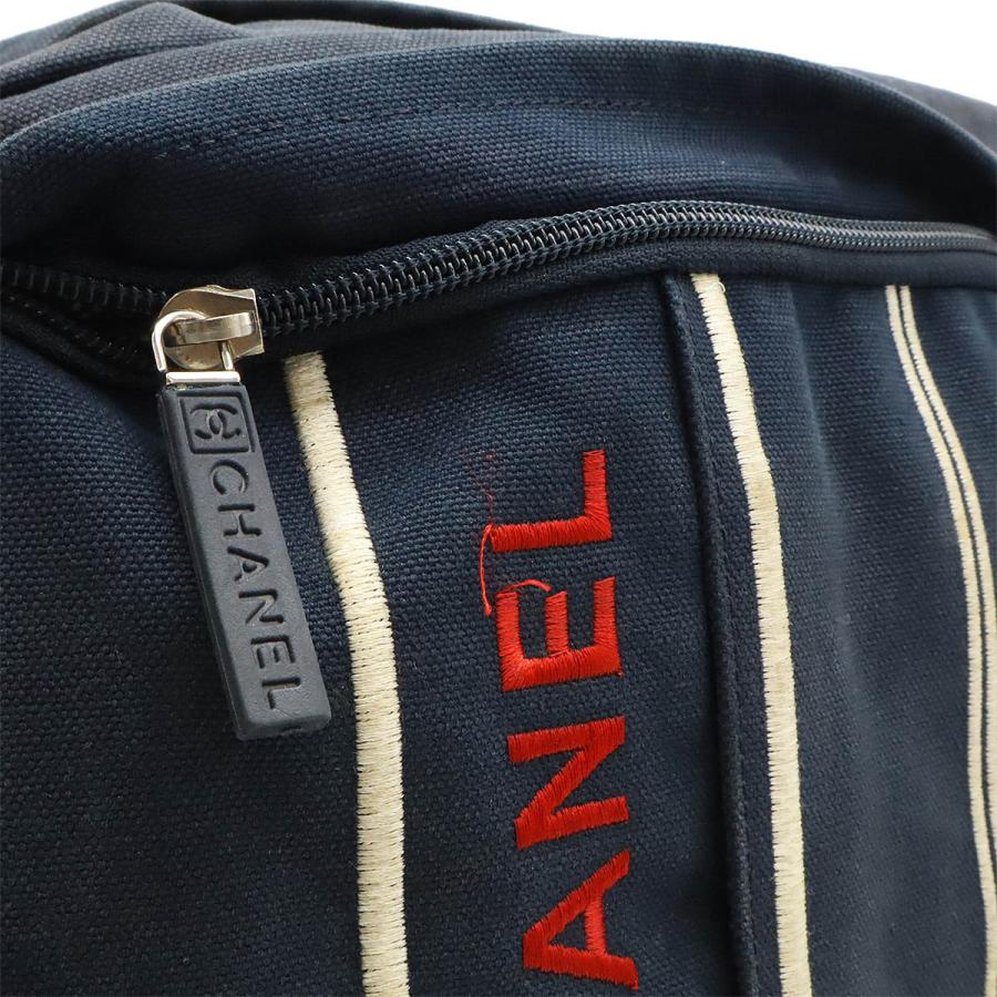 CHANEL シャネル スポーツライン ココマーク ショルダーバッグ メッセンジャーバッグ 斜め掛け キャンバス ネイビー 紺 レッド 赤 ホワイト 白 | CHANEL | 05