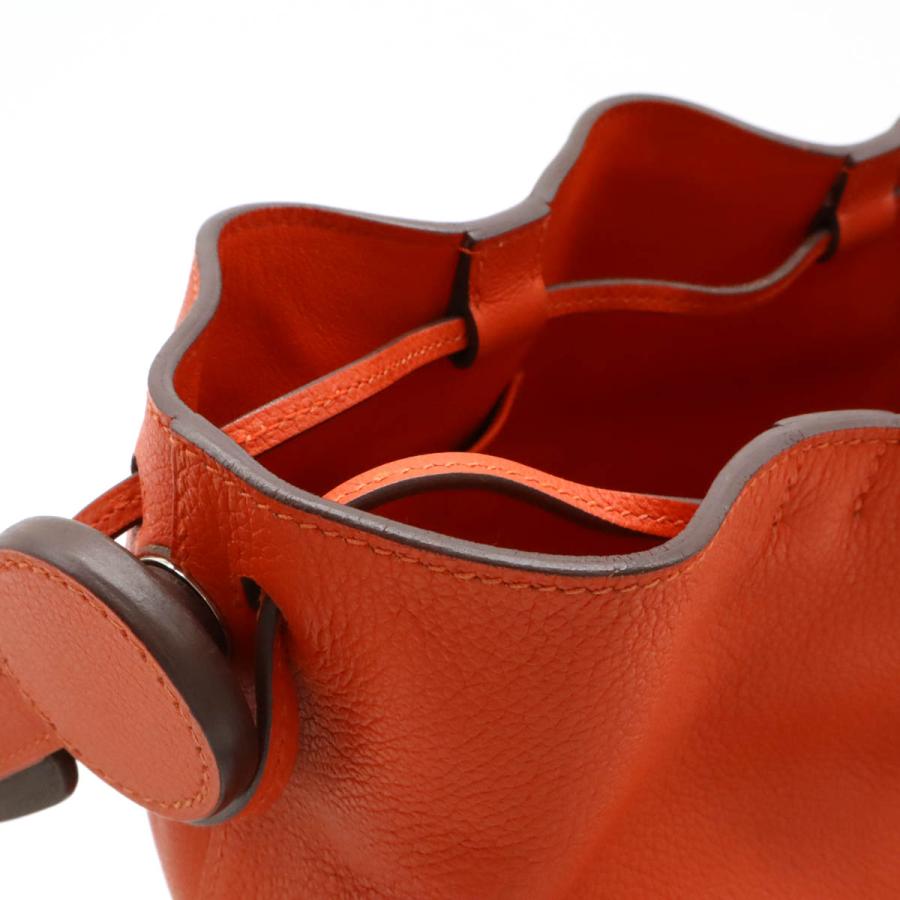 HERMES エルメス リコル17 ショルダーバッグ ショルダー 巾着 エバーカラー レッド 赤 ブラウン ホワイト C刻印 | HERMES | 05