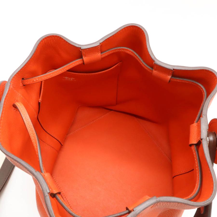HERMES エルメス リコル17 ショルダーバッグ ショルダー 巾着 エバーカラー レッド 赤 ブラウン ホワイト C刻印 | HERMES | 06