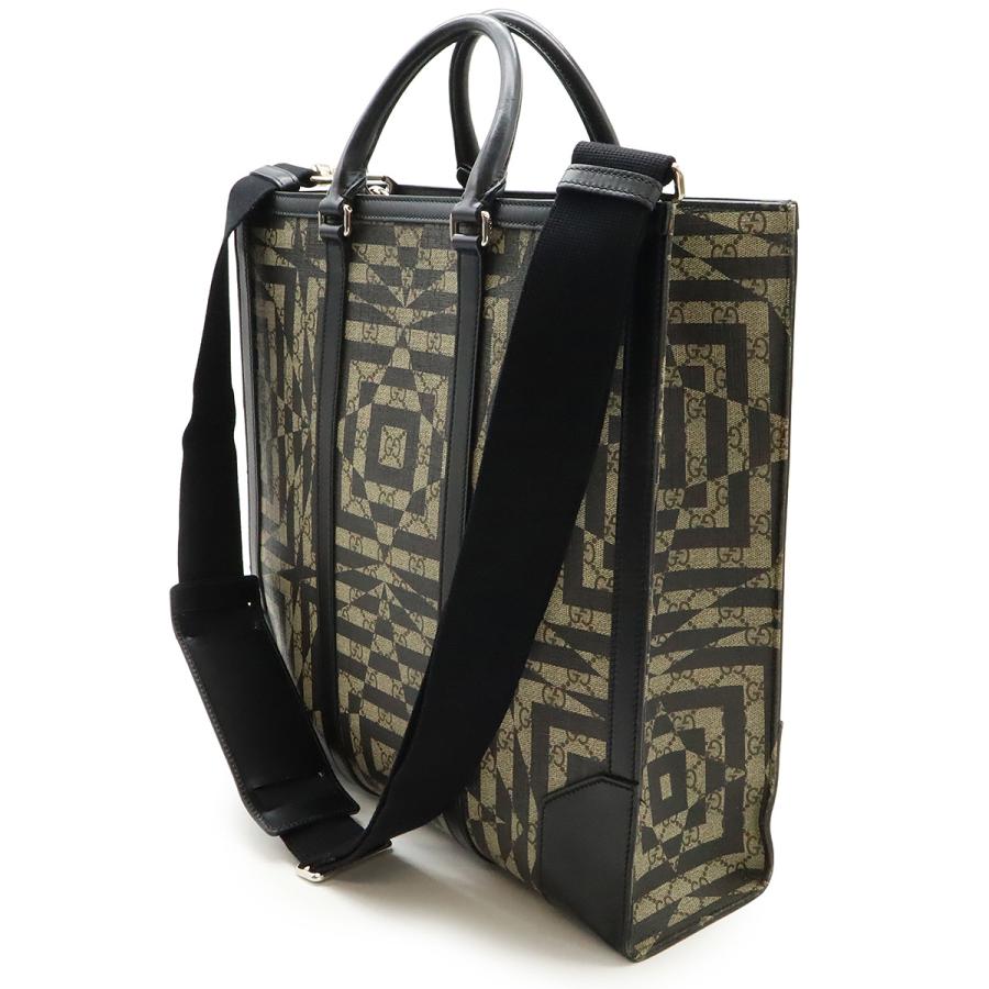 GUCCI グッチ GGカレイド GGカレイドスコープ トートバッグ 2WAY ショルダーバッグ PVC レザー ベージュ ブラック 黒 406387 GUCCI（グッチ） GGカレイド GGカレイドスコープ トートバッグ 2WAY