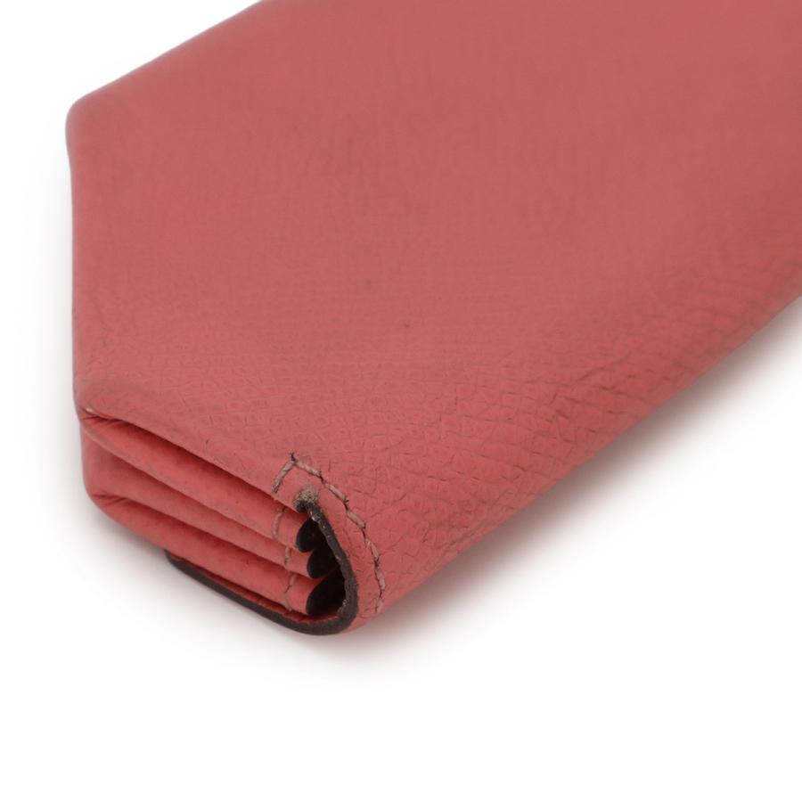 HERMES エルメス ル ヴァンキャトル ルヴァンキャトル コインケース 小銭入れ ヴォーエプソン ローズアザレ ピンク シルバー金具 C刻印 | HERMES | 02