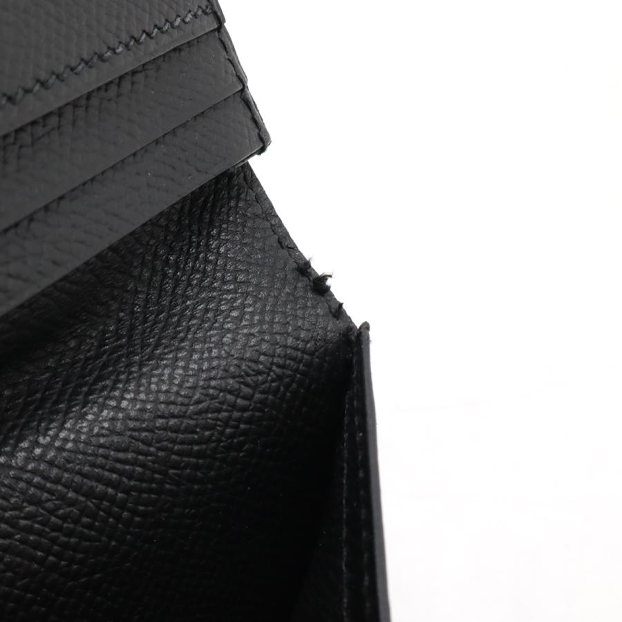 HERMES エルメス ベアンスフレ 2つ折長財布 二つ折り長財布 ヴォーエプソン レザー ブラック 黒 シルバー金具 □K刻印 | HERMES | 07