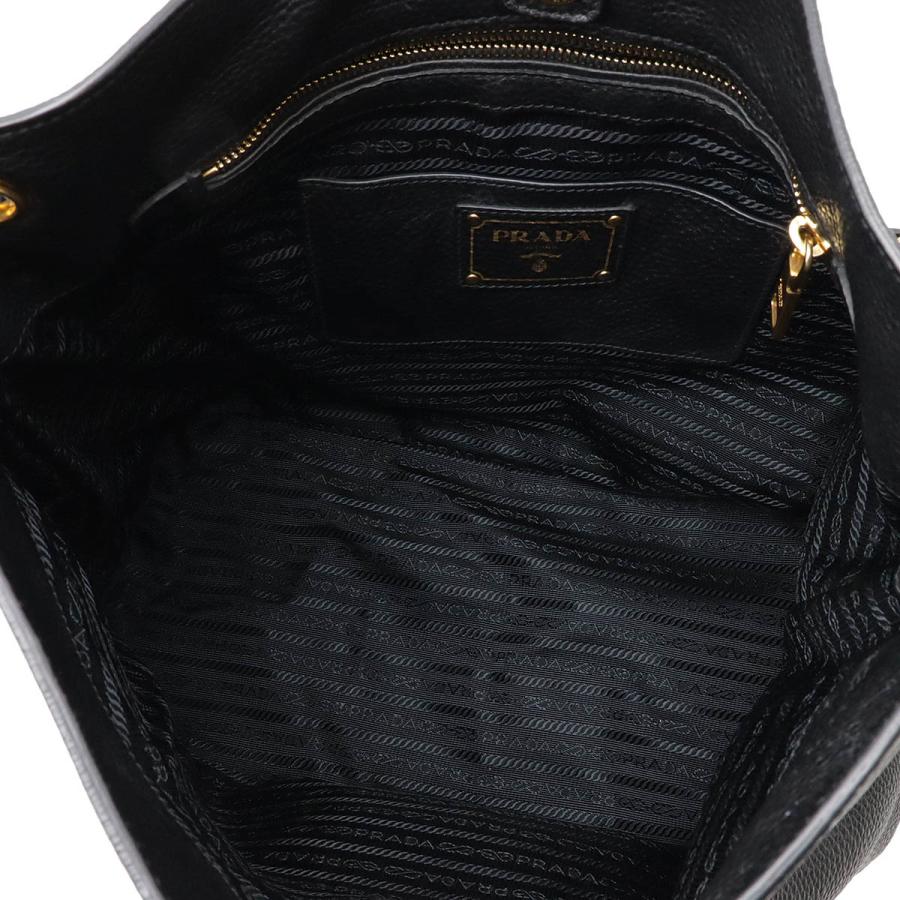 PRADA プラダ VIT.DAINO ショルダーバッグ ワンショルダー セミショルダー 肩掛け レザー NERO 黒 ブラック ゴールド金具 BR4892 | PRADA | 04