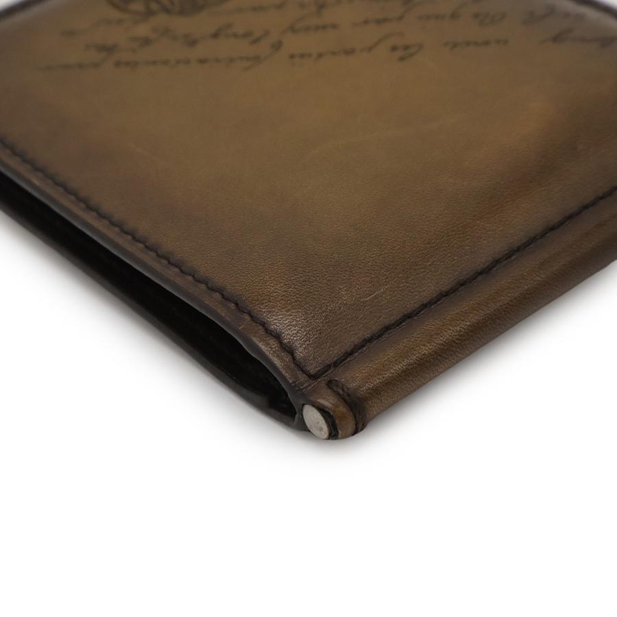 Berluti ベルルッティ フィギュア コンパクトウォレット 2つ折札入れ 二つ折り財布 マネークリップ ビルクリップ スクリットレザー カーキブラウン | Berluti | 02